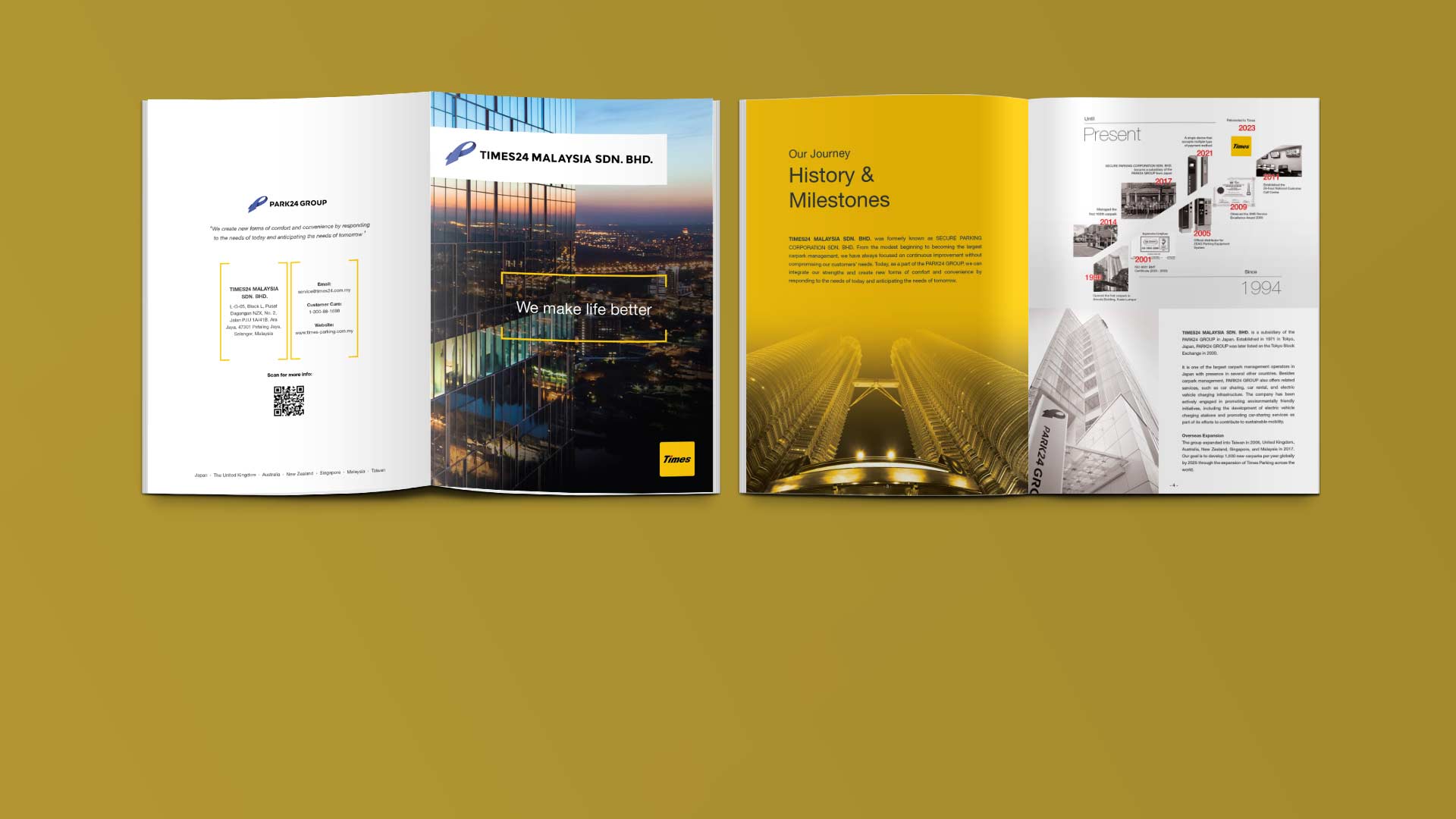 Brochure Design for Parking Management Company in Malaysia - Henz Studio