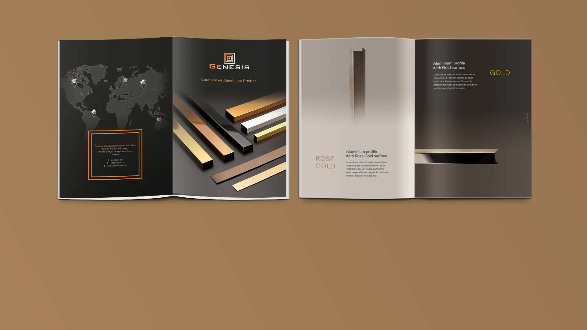 Product Catalog Design for Custom Aluminium Profiles in Malaysia - Henz Studio