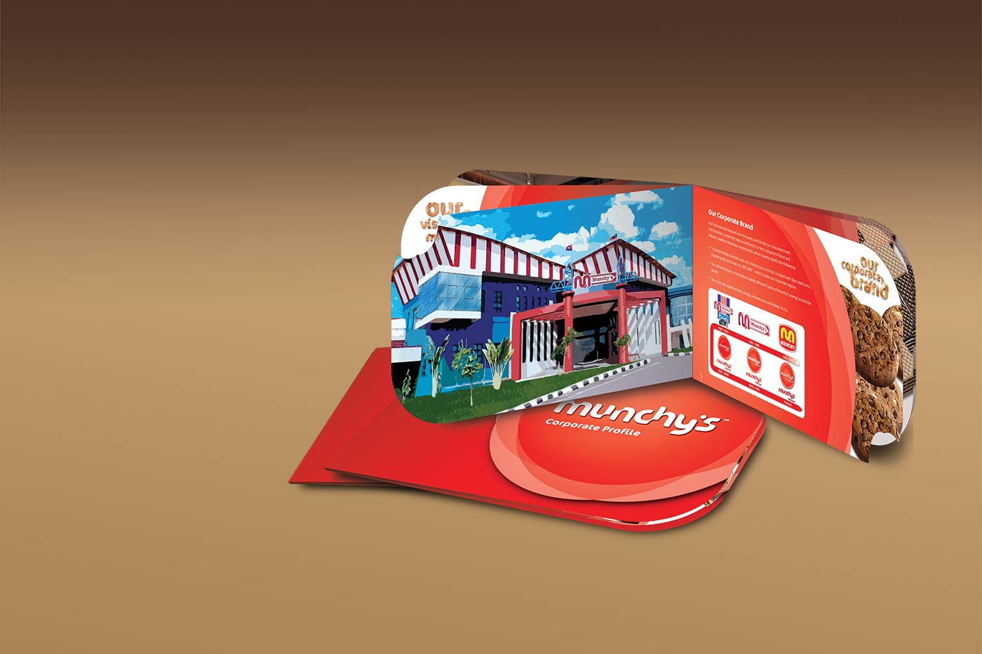 Munchy's company profile designed by Henz Studio